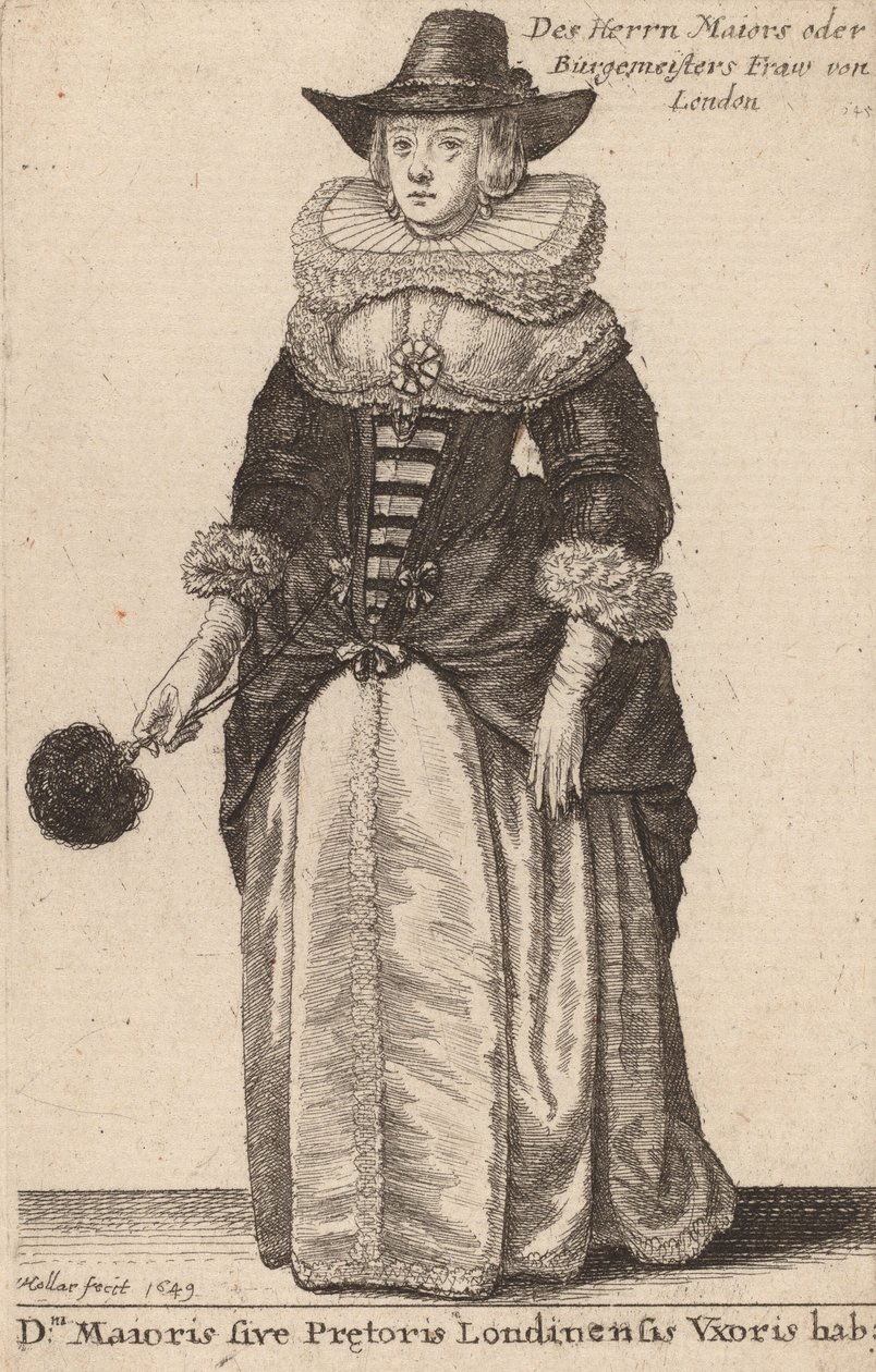 Dni Maioris sive Praetoris Londinensis Vxoris Hab by Wenceslaus Hollar