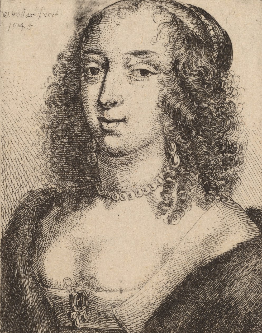 Duchess of Lennox, 1645 by Wenceslaus Hollar
