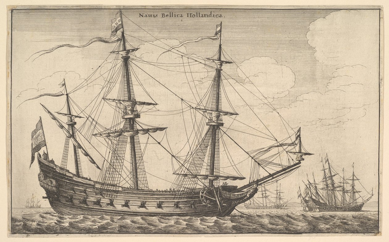 Dutch Warship by Wenceslaus Hollar