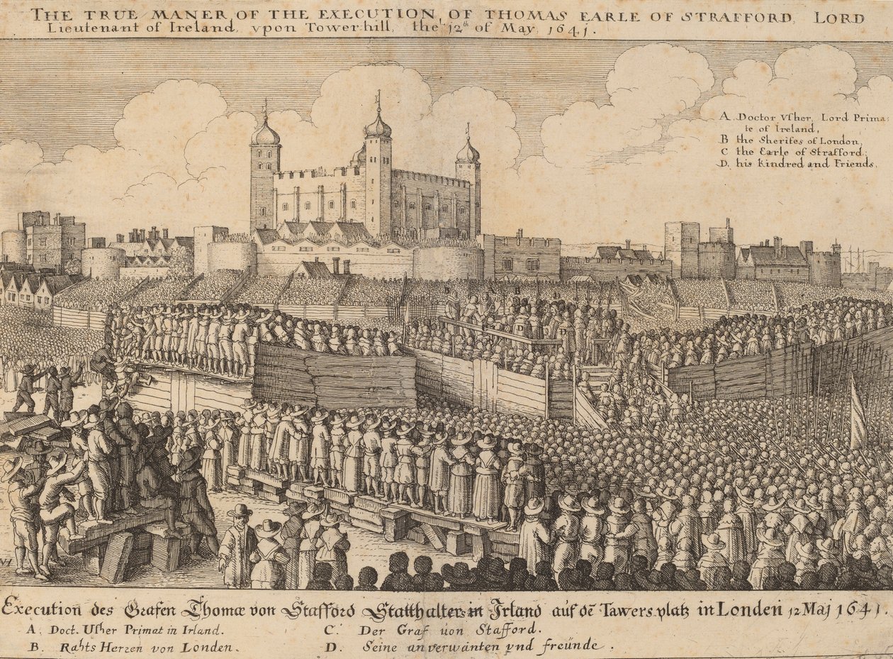 Execution of Thomas Wentworth, 1641 by Wenceslaus Hollar