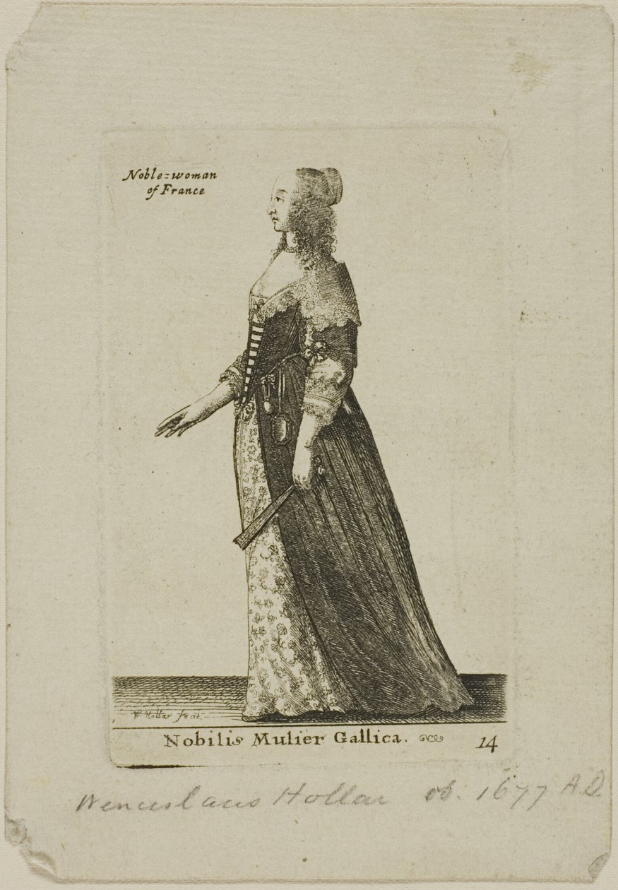 French Noblewoman by Wenceslaus Hollar