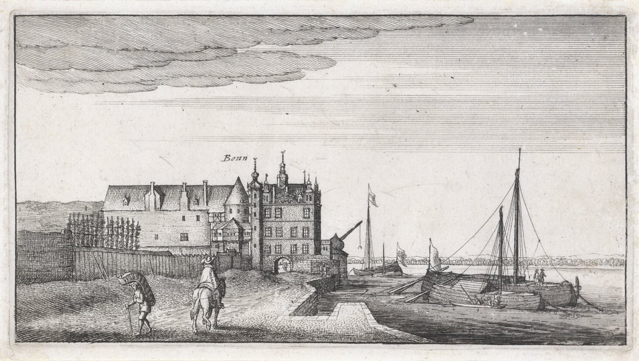 View of the Chancellery on the Rhine near Bonn by Wenceslaus Hollar