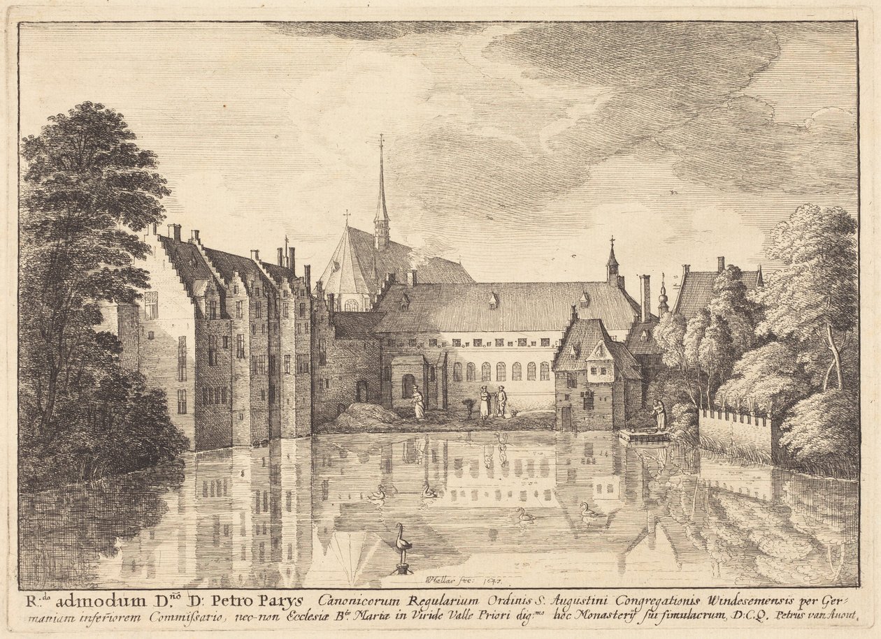 Groenendael Abbey by Wenceslaus Hollar
