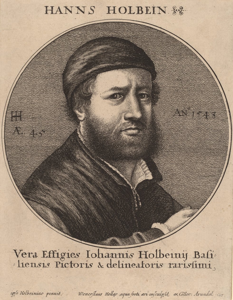 Hans Holbein the Younger by Wenceslaus Hollar