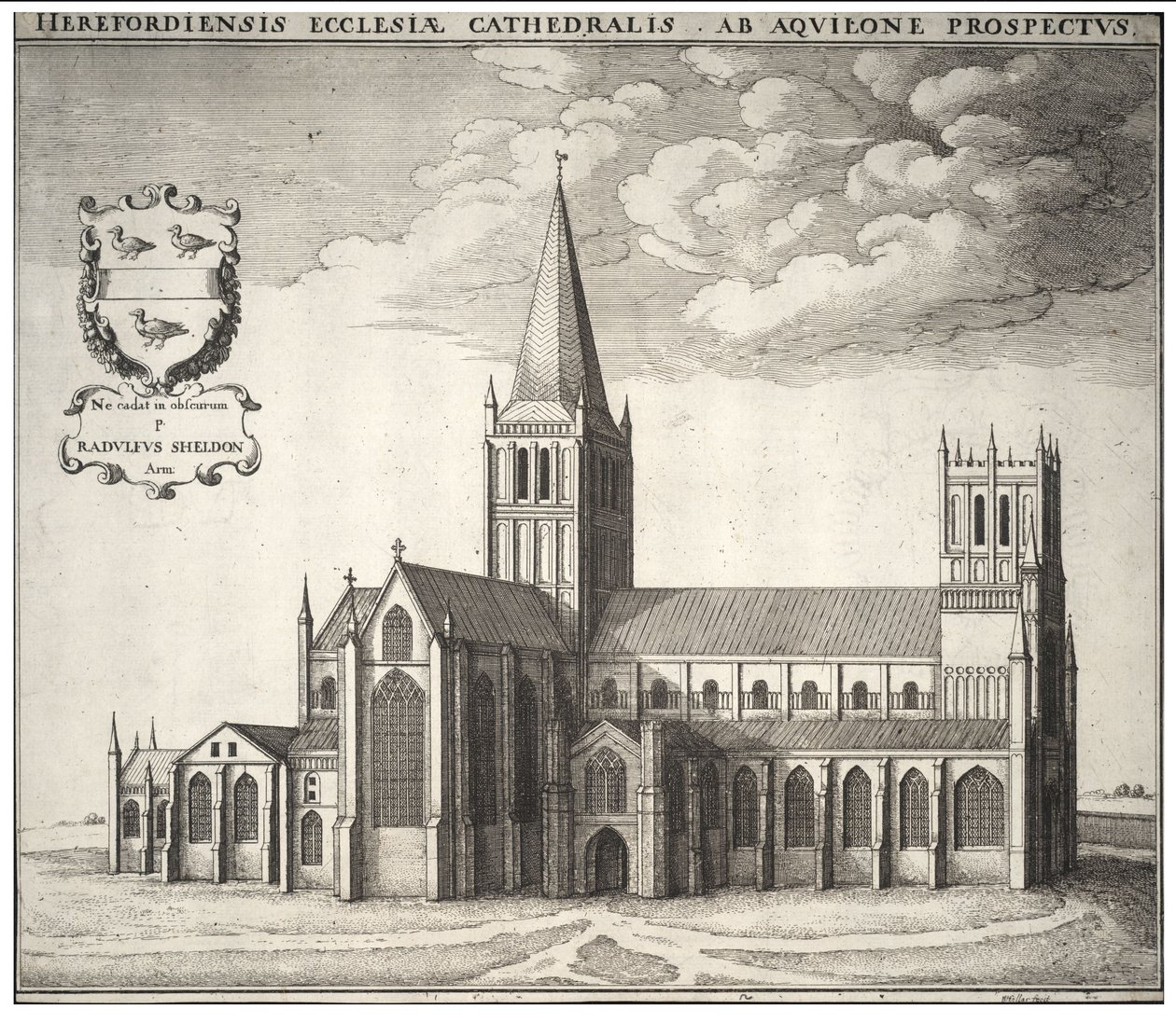 Hereford Cathedral by Wenceslaus Hollar