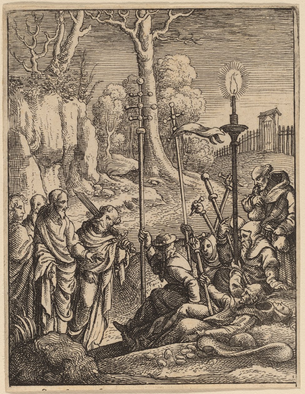 Jesus Confronting His Detractors by Wenceslaus Hollar