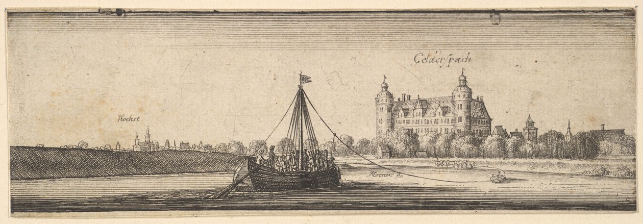 Kelsterbach Castle near Höchst am Main, 1642-44 by Wenceslaus Hollar