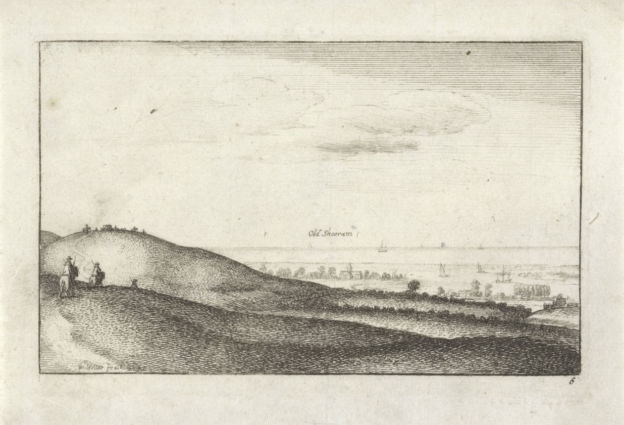 Landscape with View of Shoreham by Wenceslaus Hollar