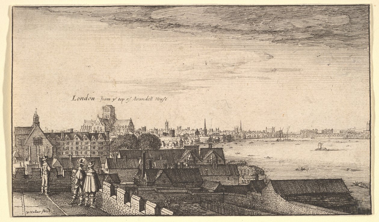 London from Arundel House by Wenceslaus Hollar