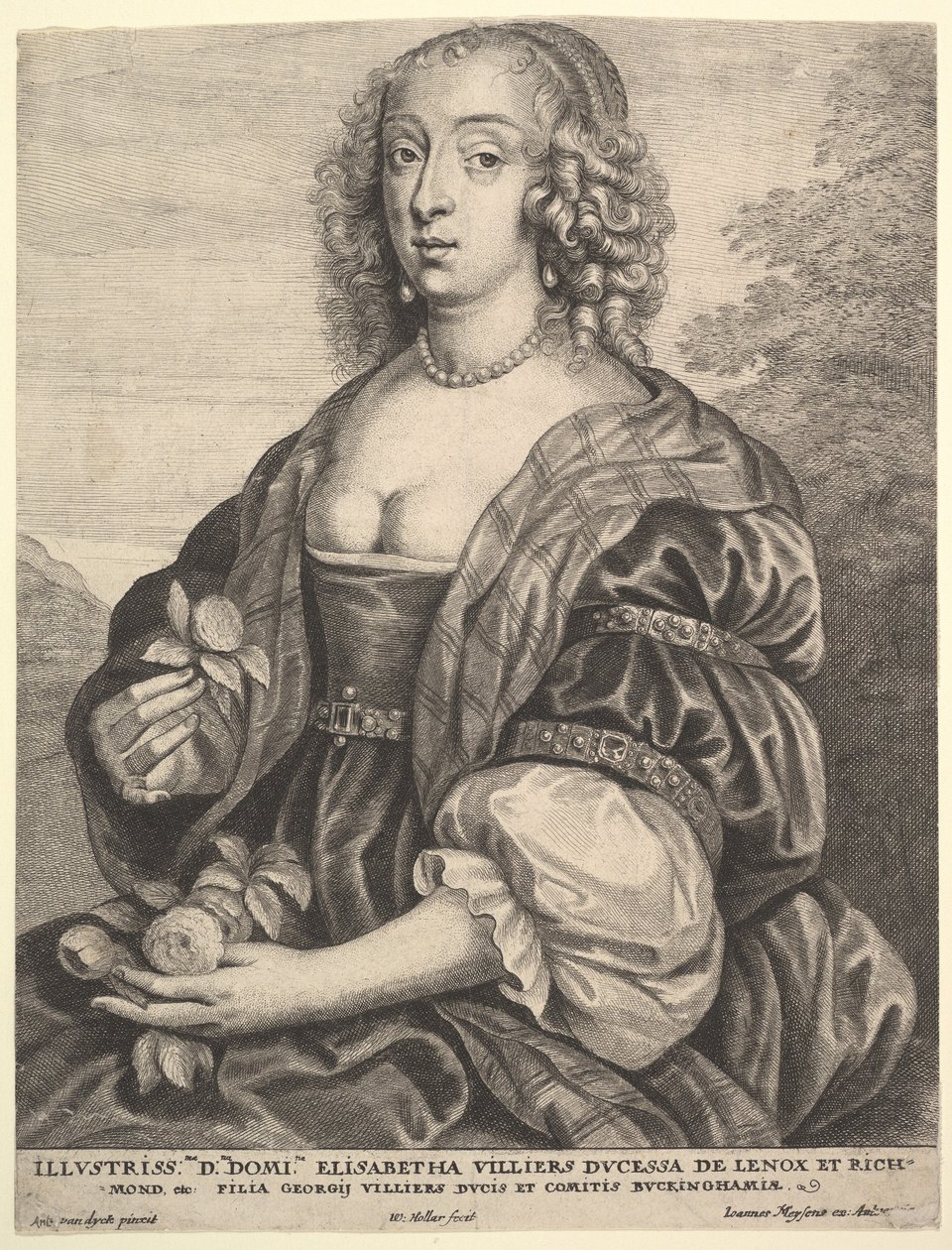 Mary Villiers, Duchess of Lennox and Richmond by Wenceslaus Hollar