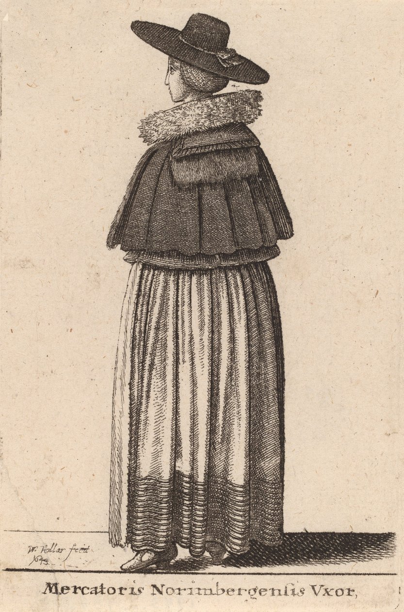 Mercatoris Norimbergensis Vxor by Wenceslaus Hollar