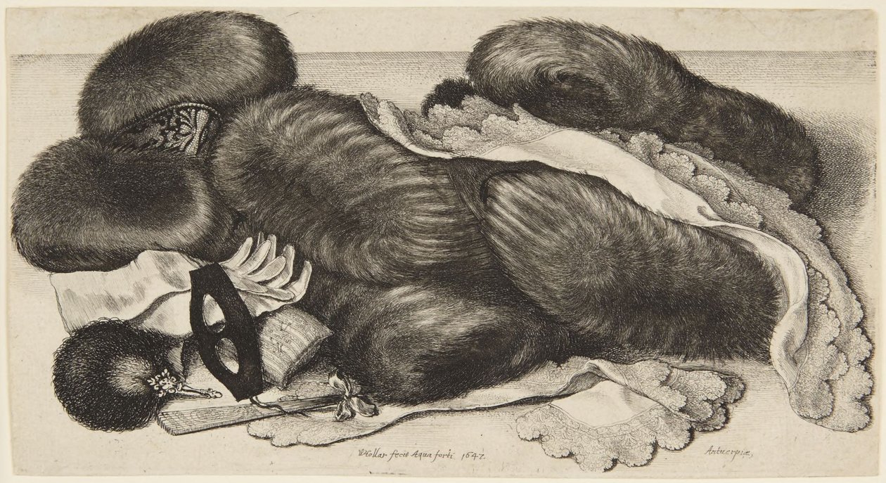 Muffs and Finery by Wenceslaus Hollar