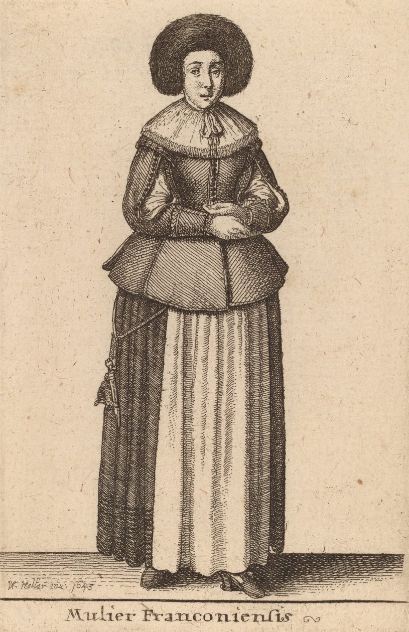 Mulier Franconiensis, 1643 by Wenceslaus Hollar