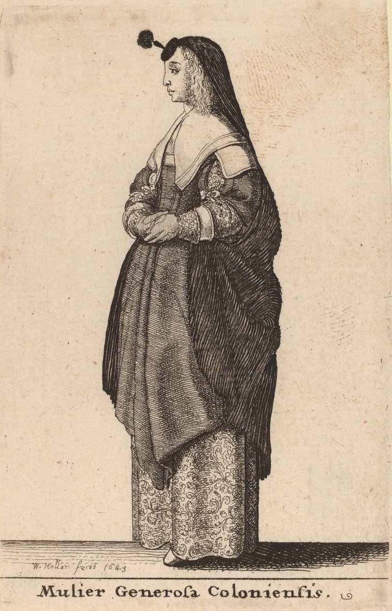 Mulier Generosa Coloniensis, 1643 by Wenceslaus Hollar