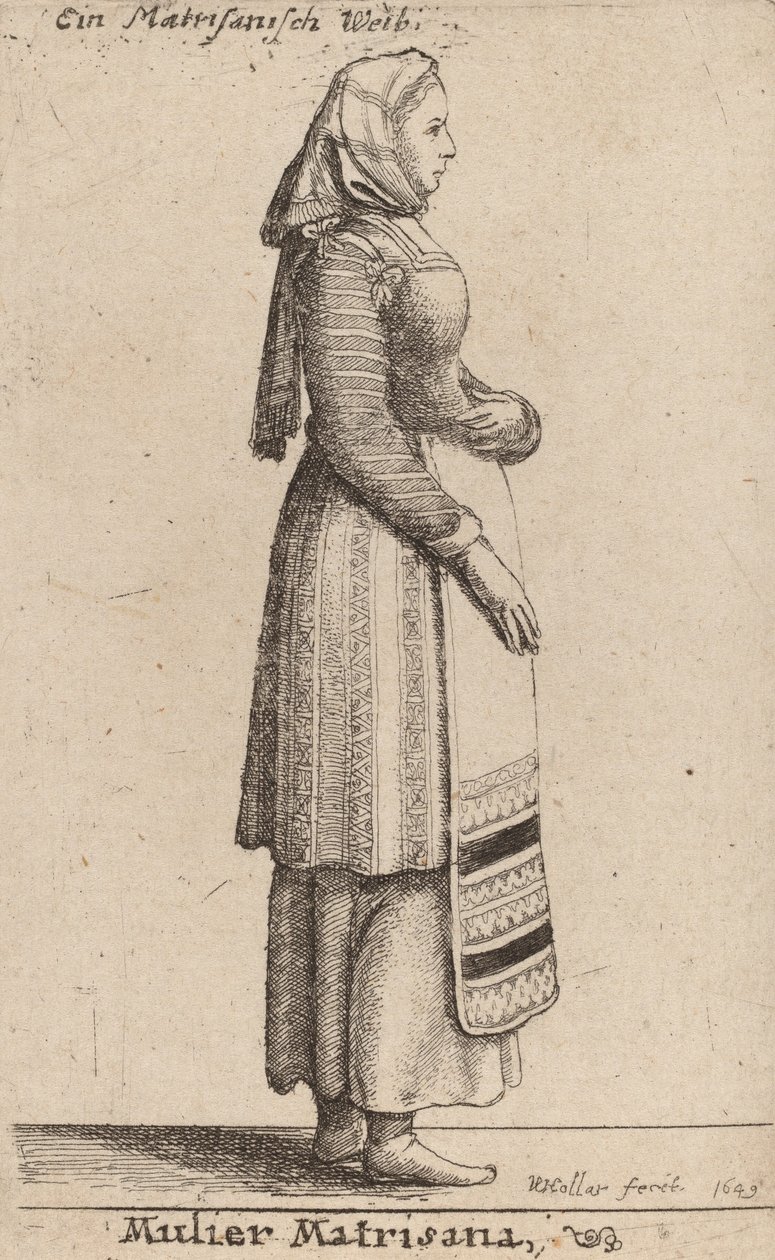 Mulier Matrisana, 1649 by Wenceslaus Hollar