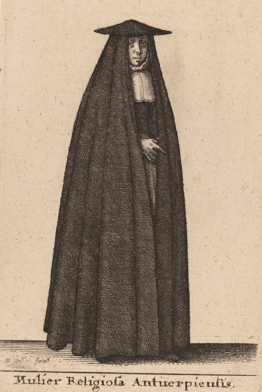 Mulier Religiosa Antuerpiensis by Wenceslaus Hollar