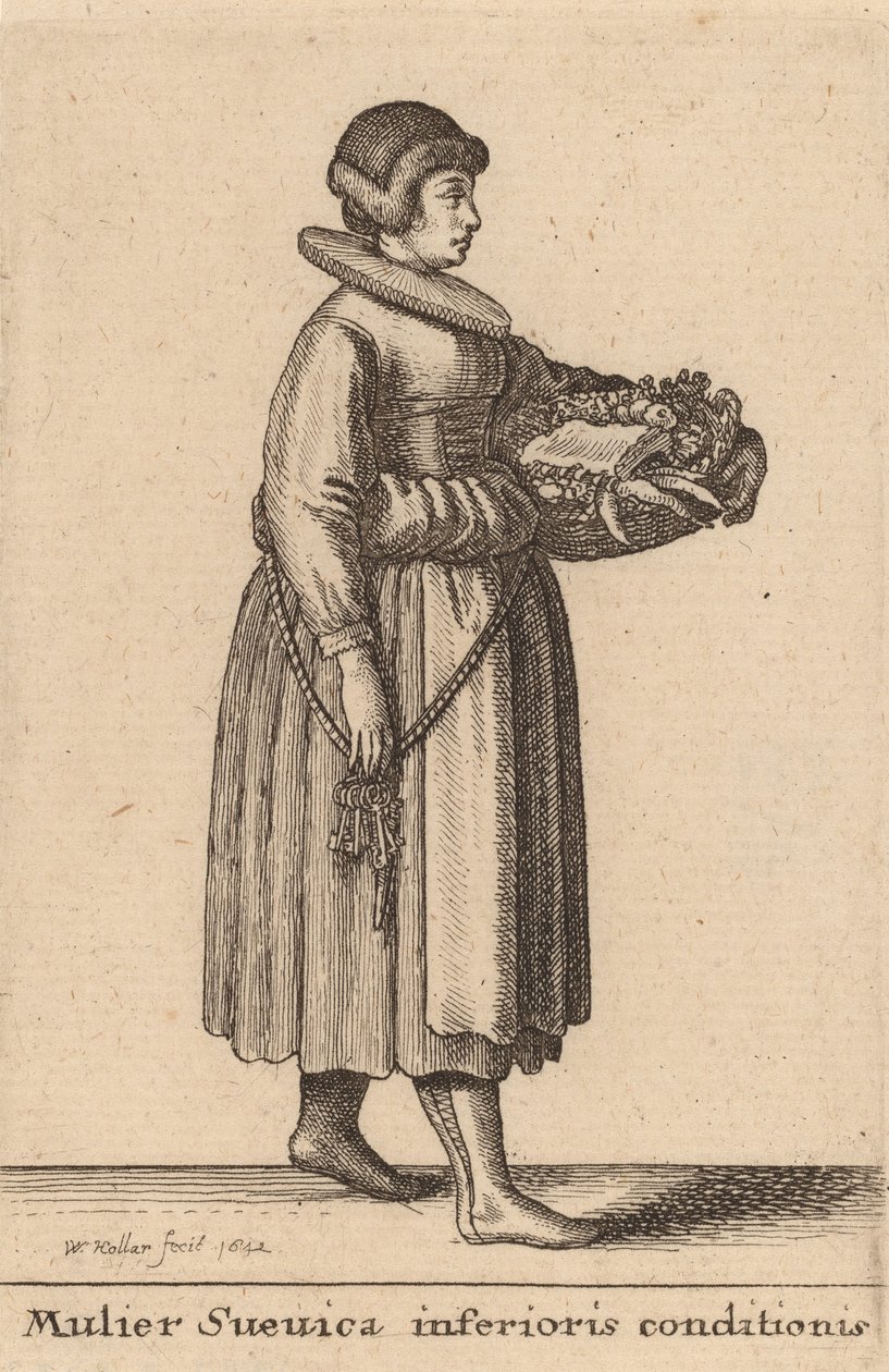 Lower Class Swabian Woman by Wenceslaus Hollar