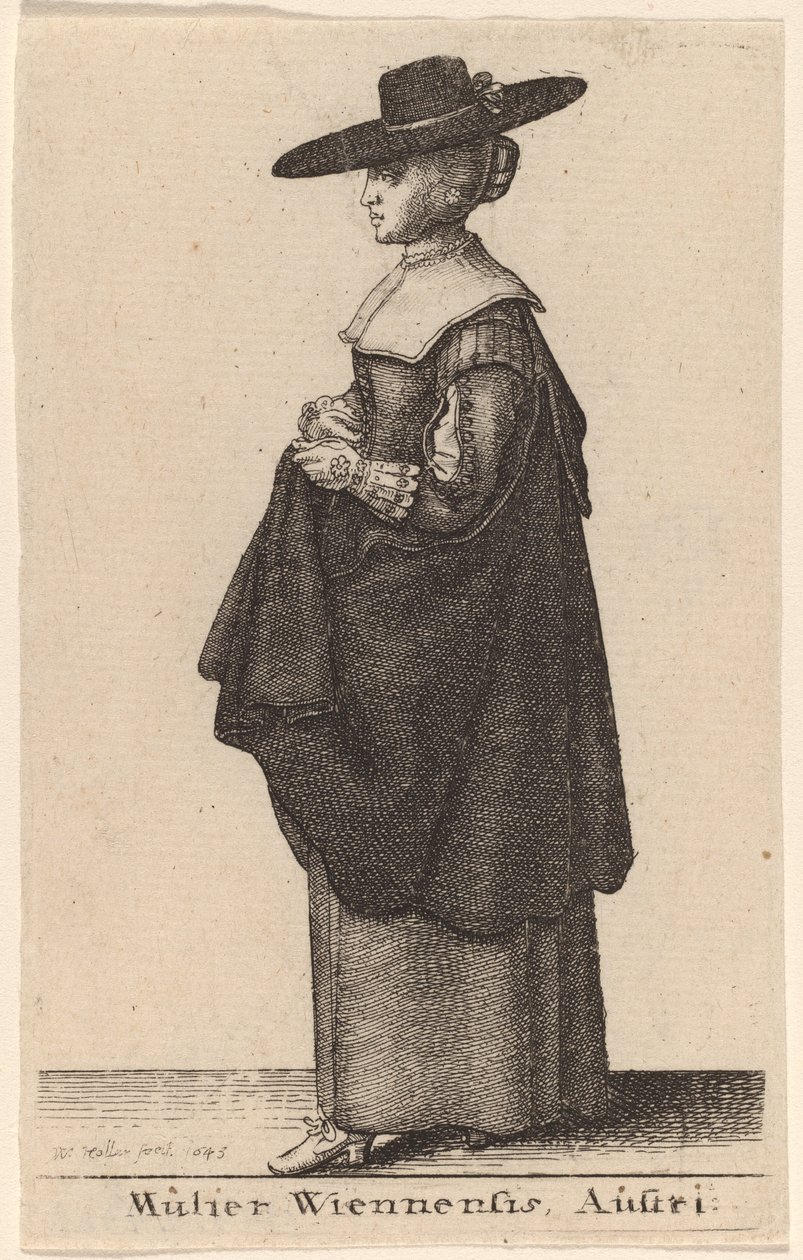 Mulier Wiennensis Austri by Wenceslaus Hollar