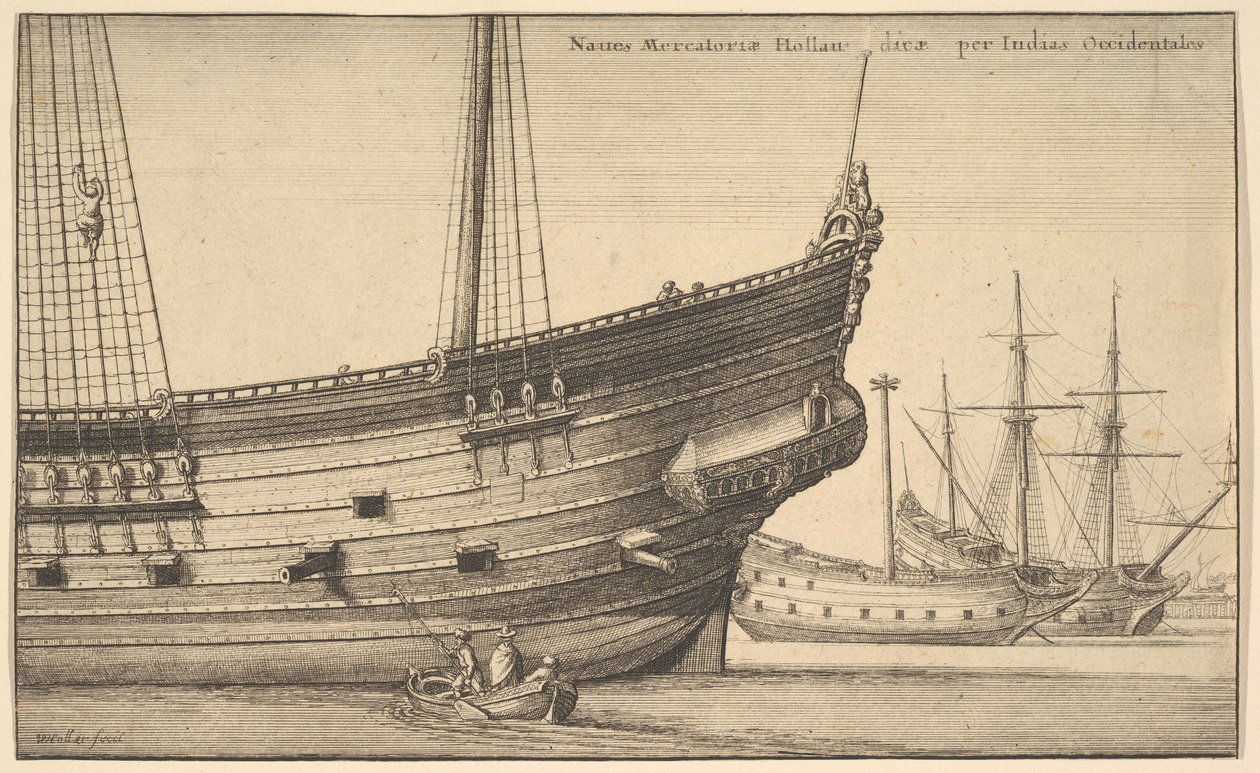 Dutch West Indiaman by Wenceslaus Hollar