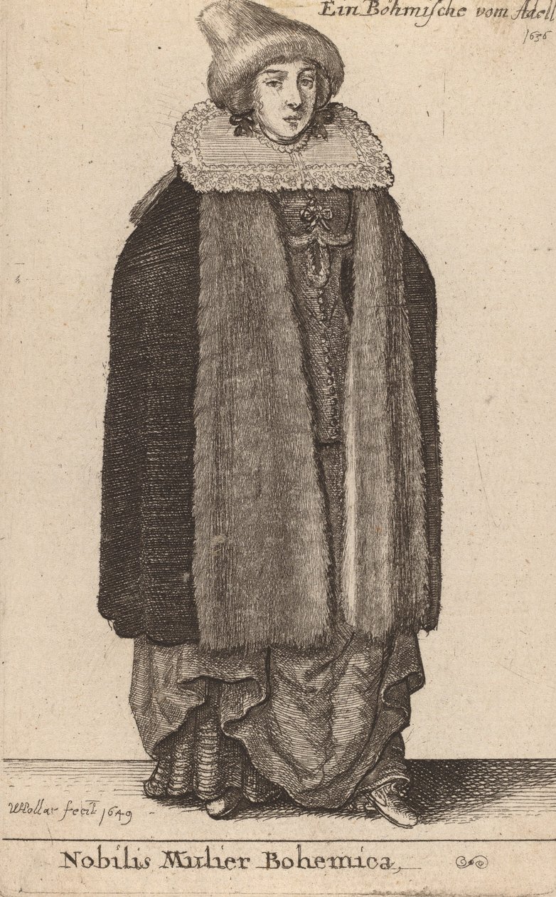 Nobilis Mulier Bohemica by Wenceslaus Hollar