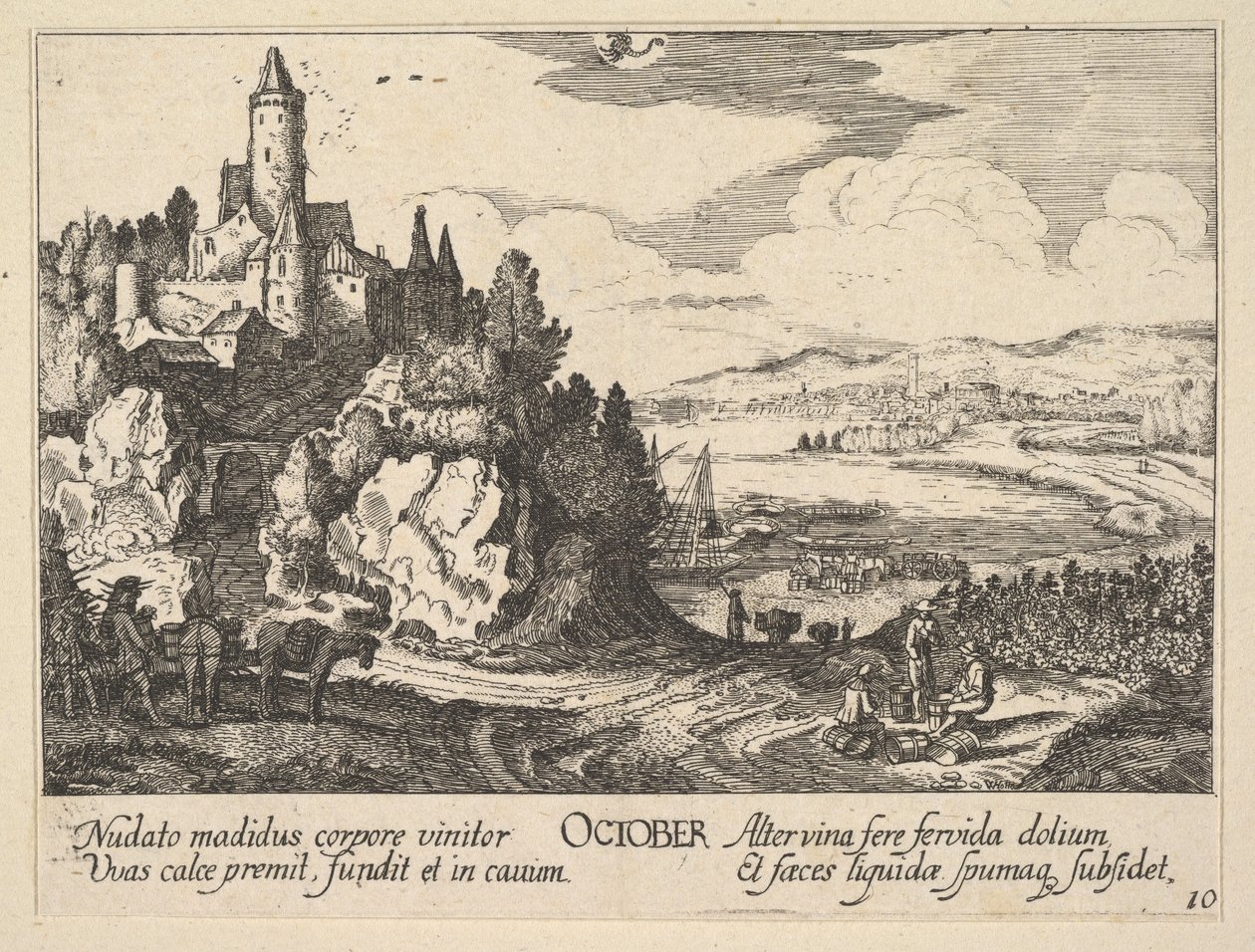 October, 1628-29 by Wenceslaus Hollar
