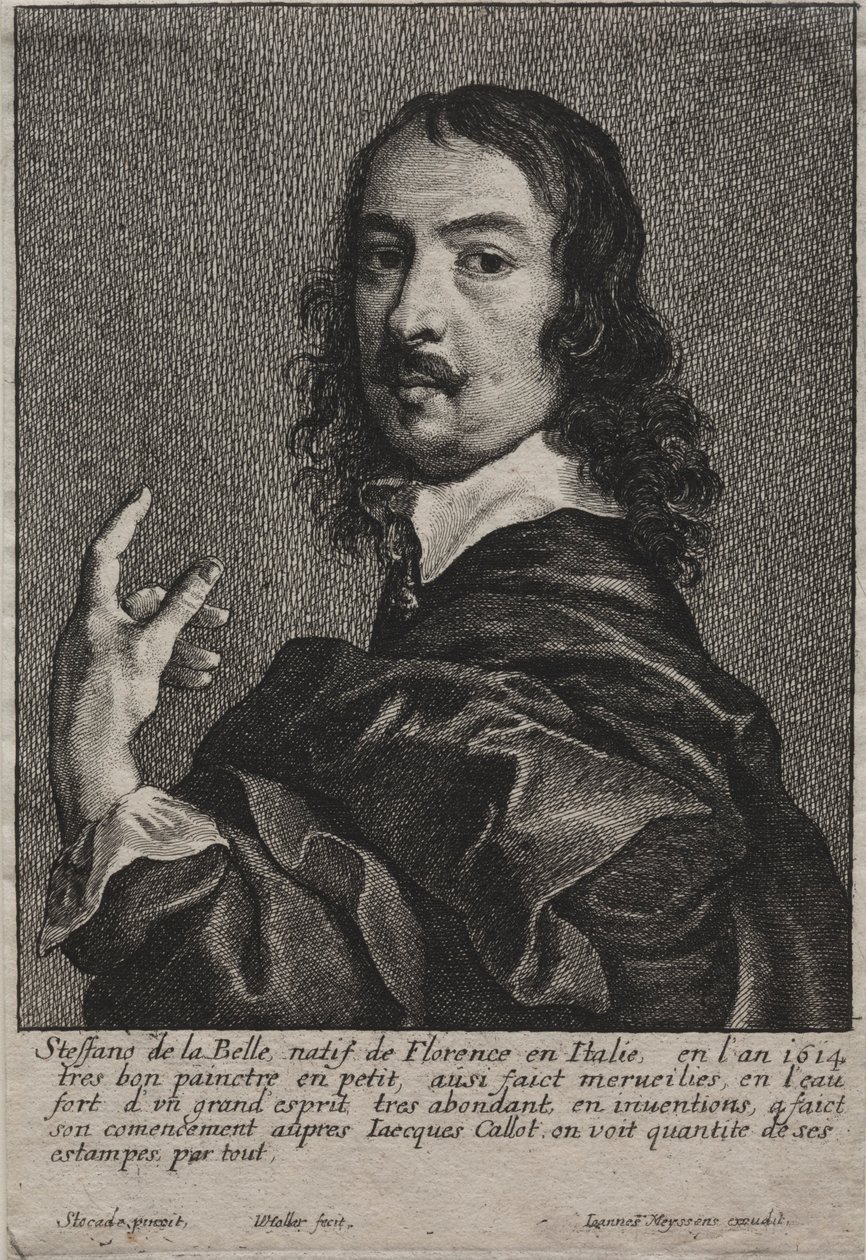 Portrait of Stefano della Bella by Wenceslaus Hollar