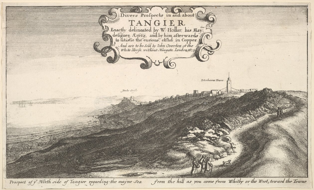 Prospect of the North side of Tangier regarding the main Sea from the hill as you come by Wenceslaus Hollar