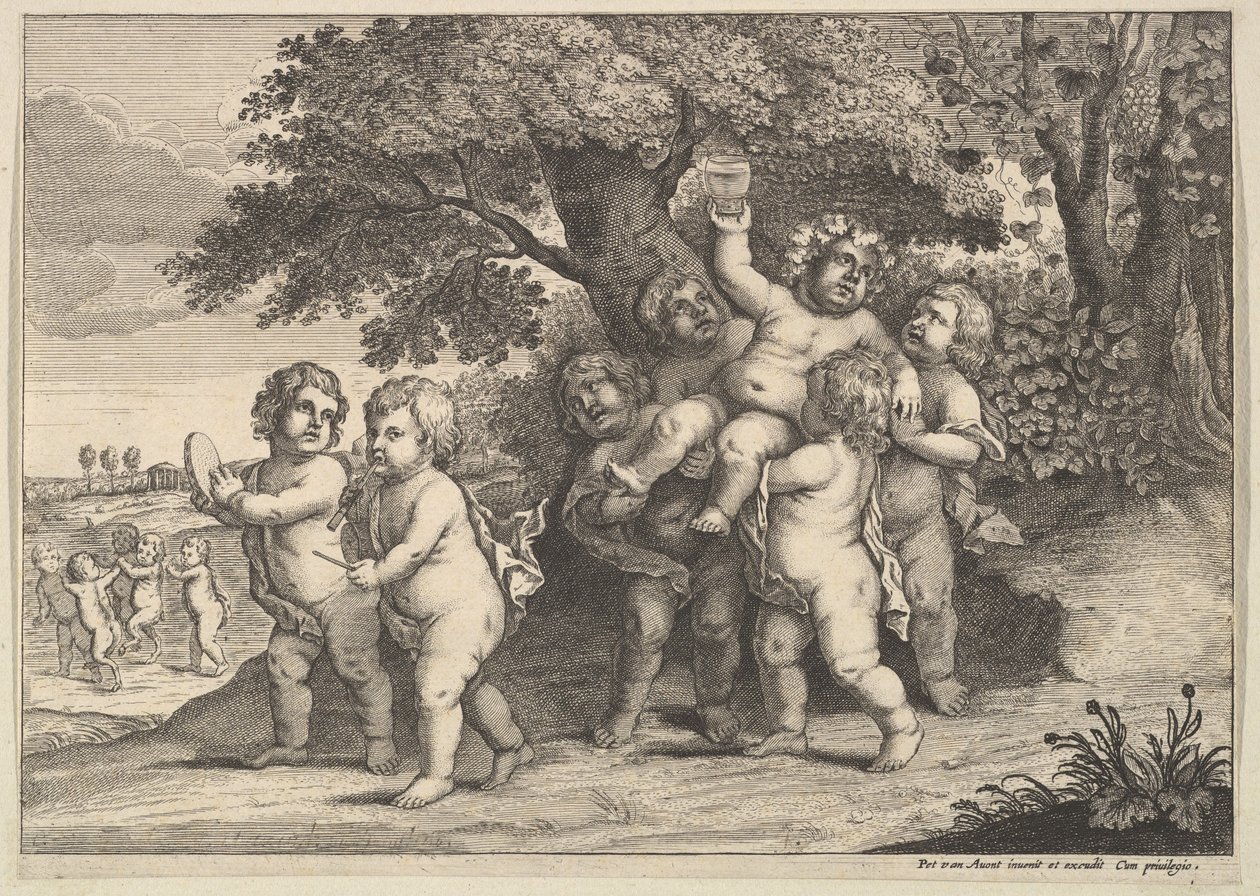 Seven Boys, 1625-77 by Wenceslaus Hollar