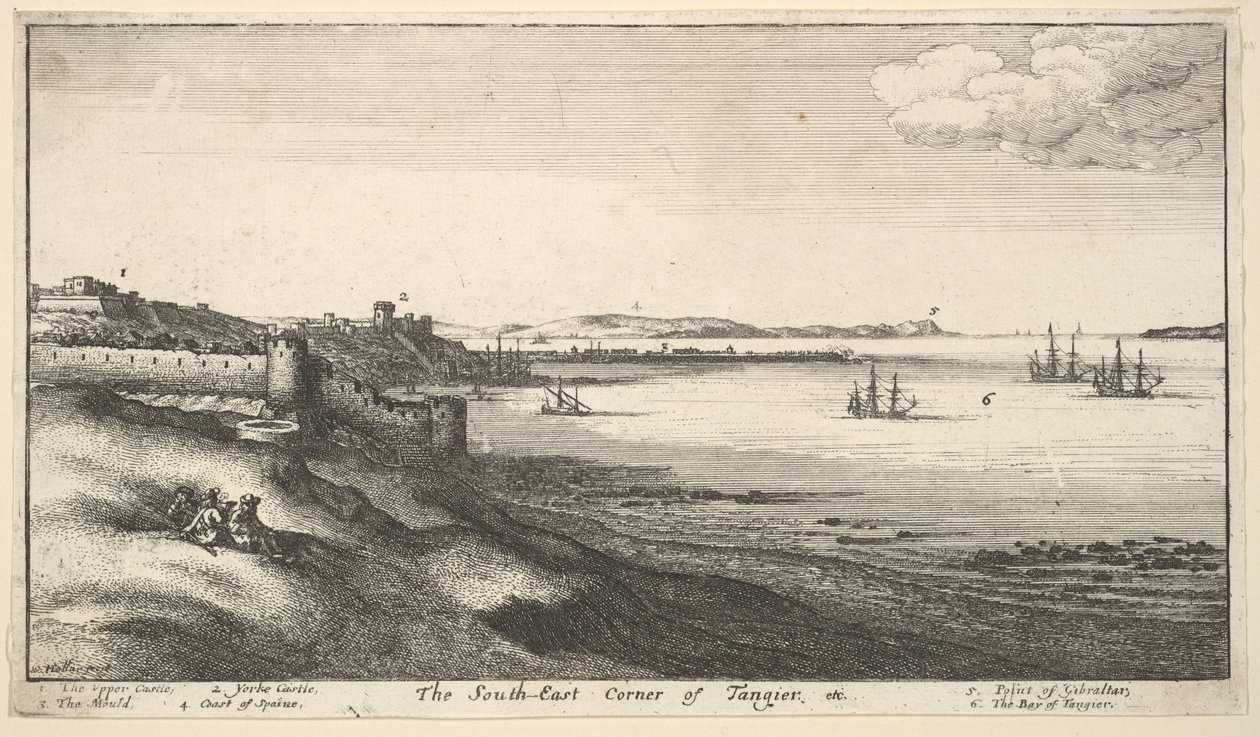 South East Corner of Tangier by Wenceslaus Hollar