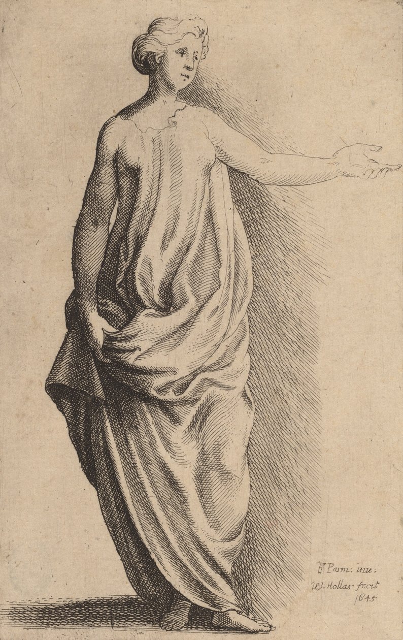 Standing Figure by Wenceslaus Hollar