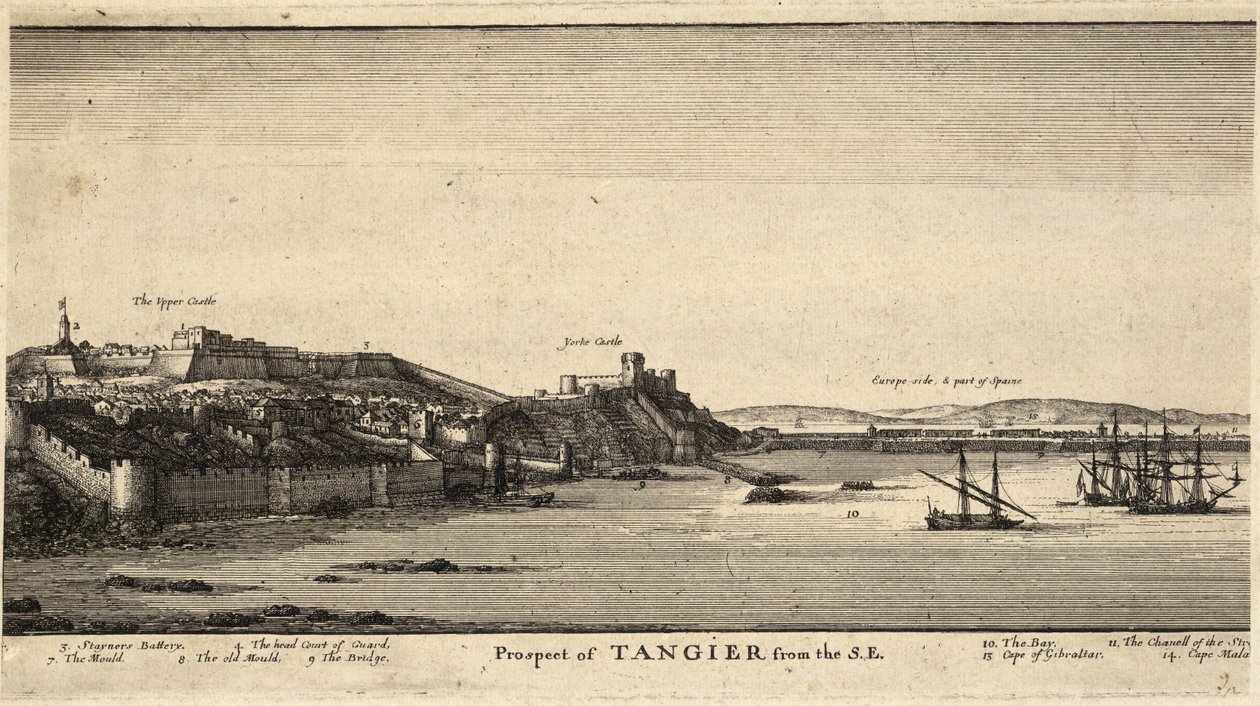 Tangier from the S.E. (State 2) by Wenceslaus Hollar