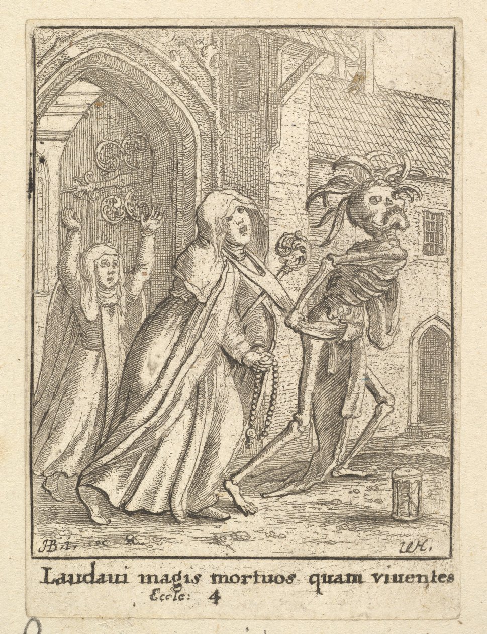 The Abbess, from the Dance of Death by Wenceslaus Hollar