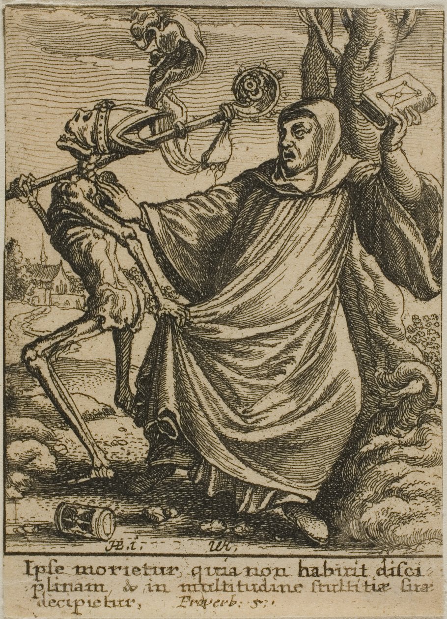 The Abbott and Death by Wenceslaus Hollar