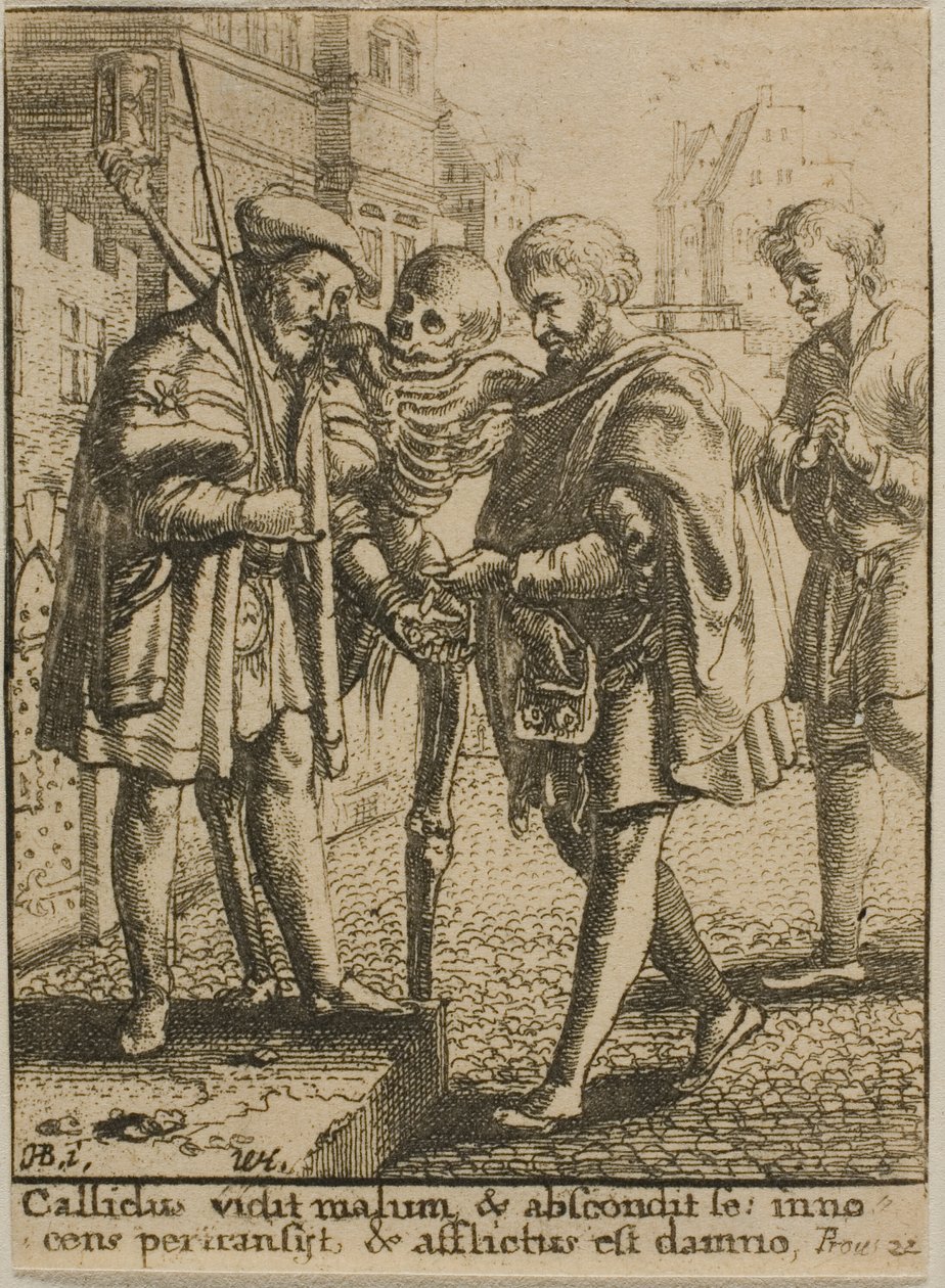 The Advocate and Death by Wenceslaus Hollar