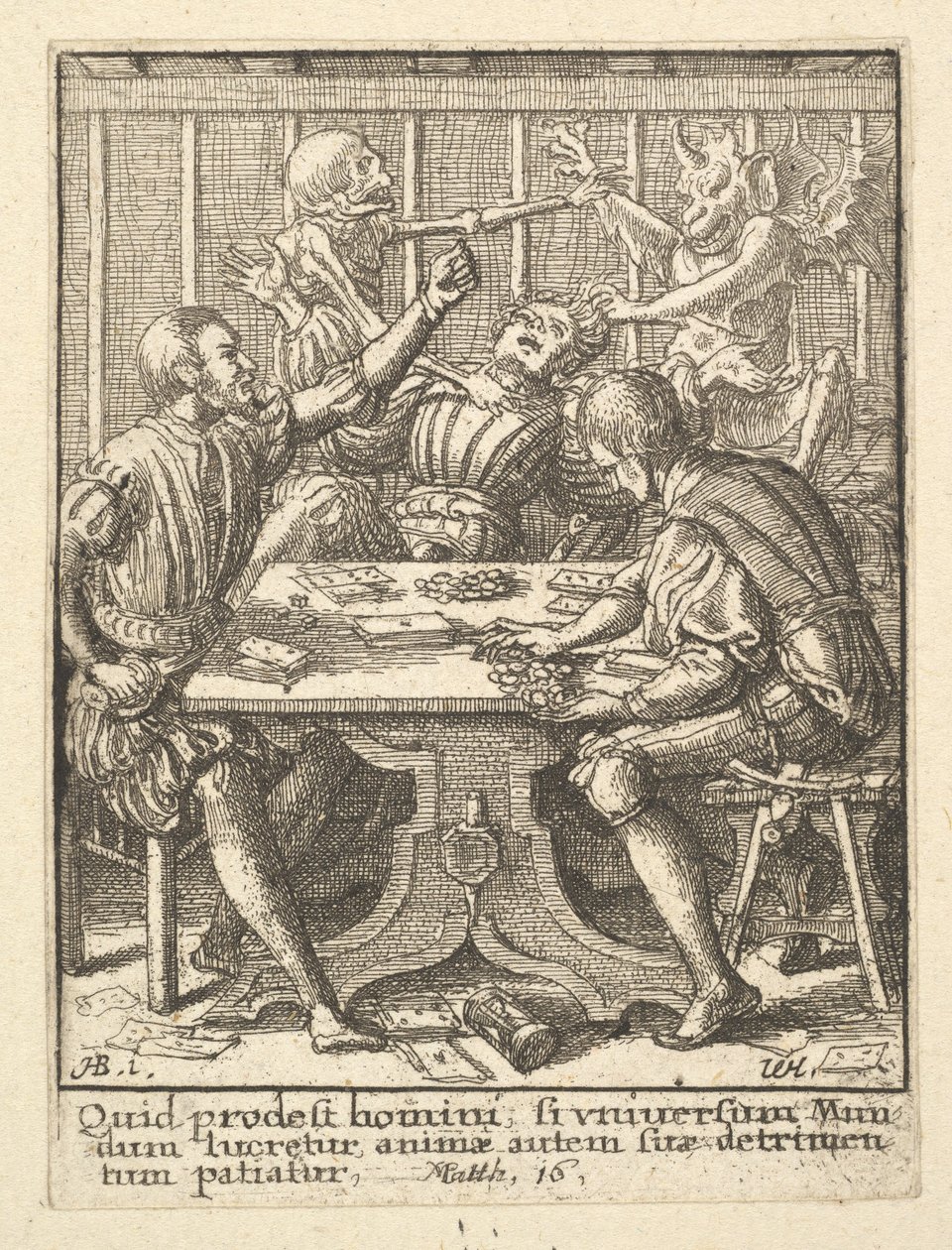 The Gamesters, from the Dance of Death by Wenceslaus Hollar