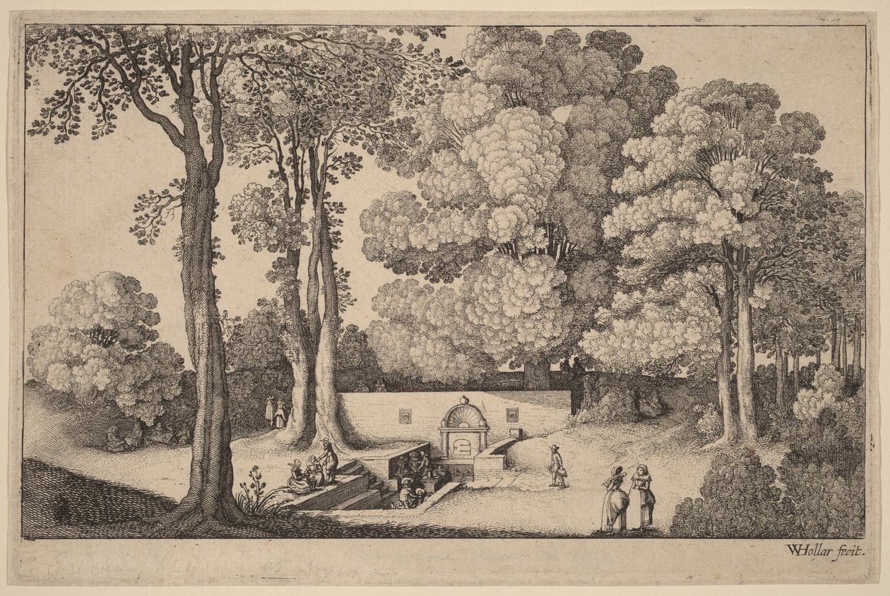 The Mineral Spring by Wenceslaus Hollar