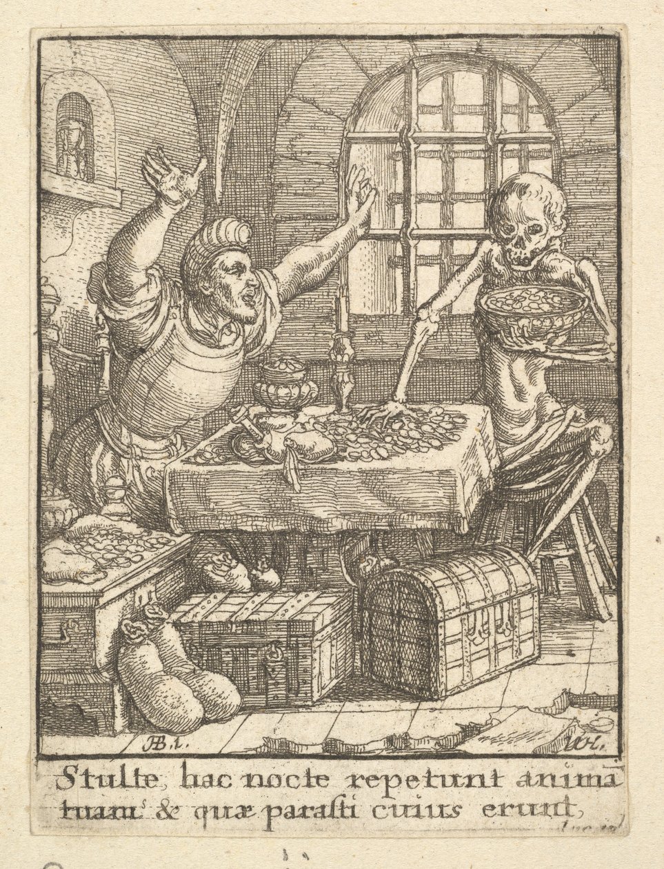 The Miser, from the Dance of Death, 1651 by Wenceslaus Hollar