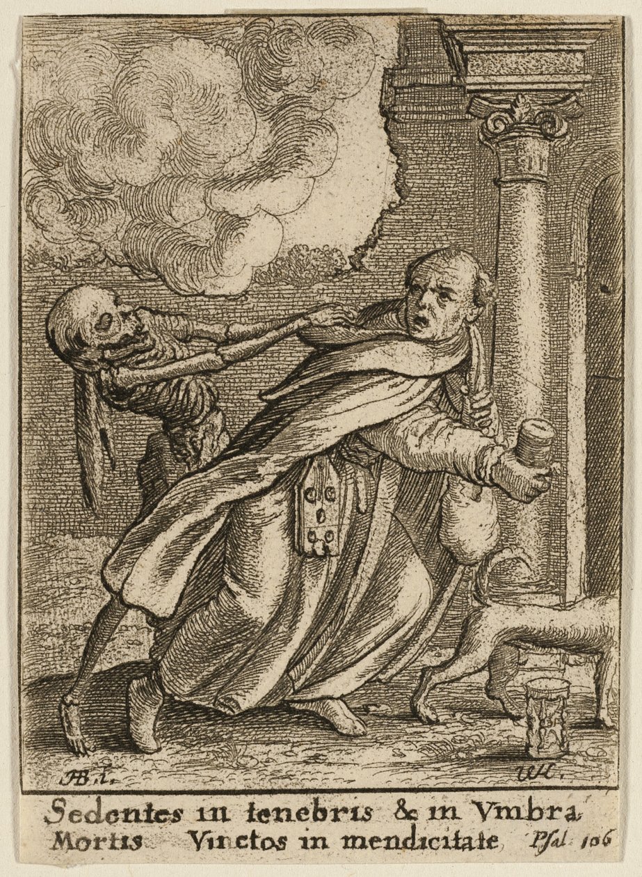 The Monk and Death by Wenceslaus Hollar