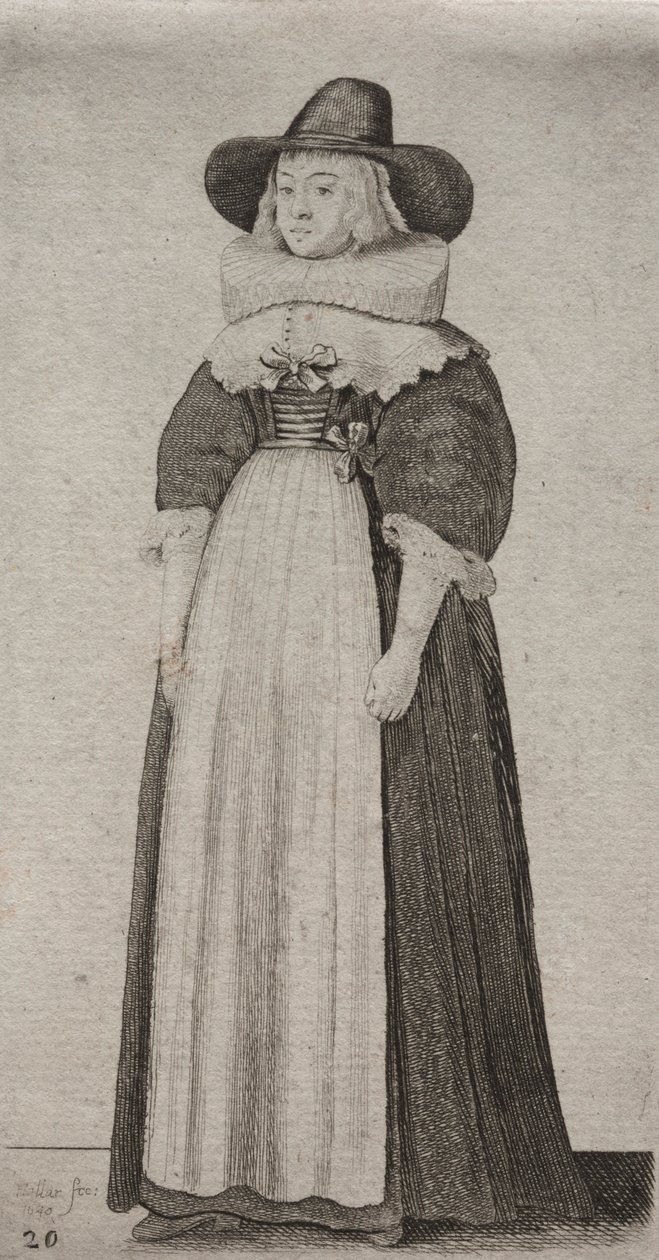 The Several Habits of English Women, from the Nobility to the Country Women, 1640 by Wenceslaus Hollar