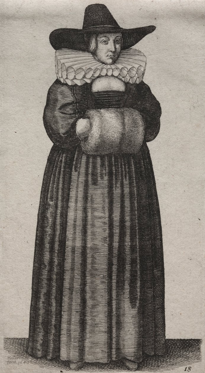 The Several Habits of English Women, from the Nobility to the Country Women, 1640 by Wenceslaus Hollar