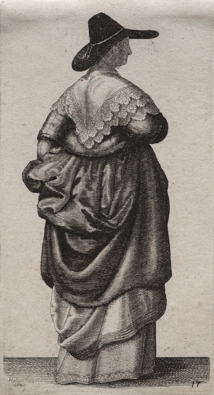 The Woman with a Mannish Hat by Wenceslaus Hollar