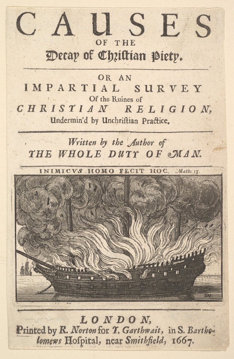 Title Page: The Causes of the Decay of Christian Piety by Wenceslaus Hollar