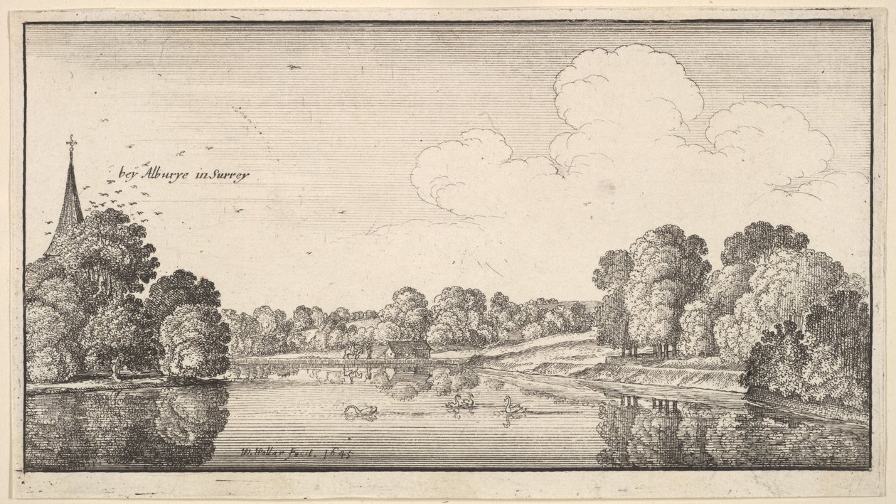 View Near Albury by Wenceslaus Hollar