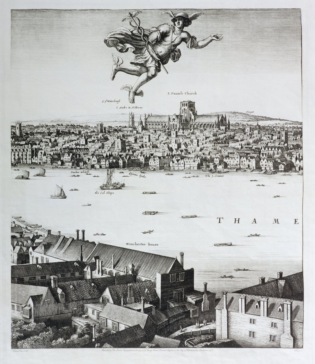 View of London, published 1647 (detail) by Wenceslaus Hollar