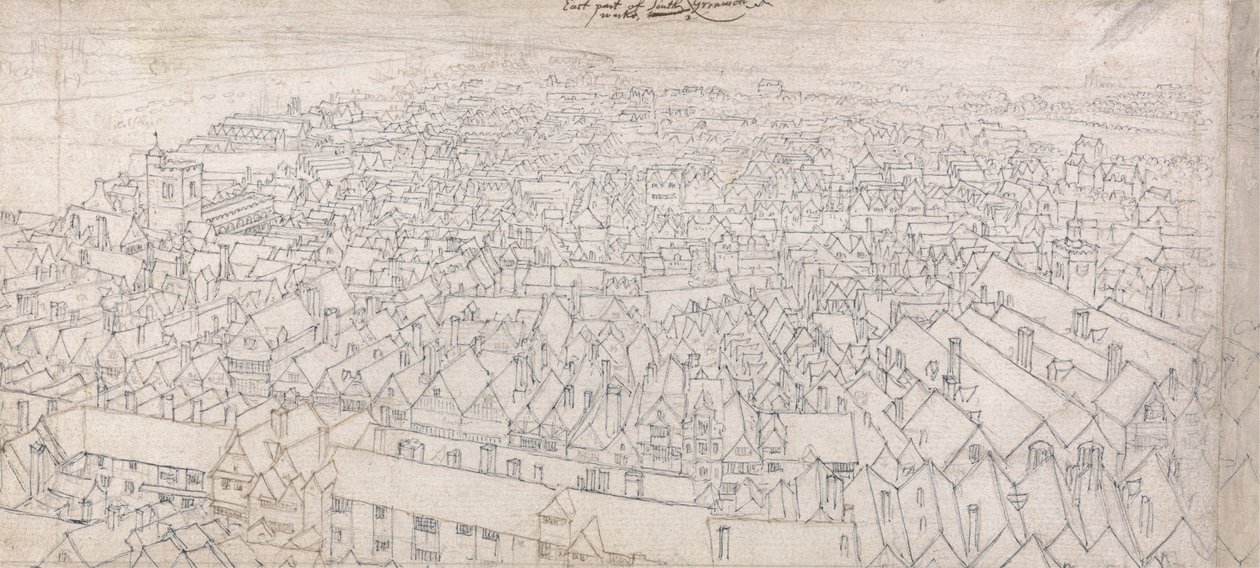 View of the East Part of Southwark, Looking Towards Greenwich by Wenceslaus Hollar