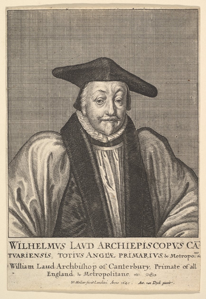 William Laud, Archbishop of Canterbury by Wenceslaus Hollar