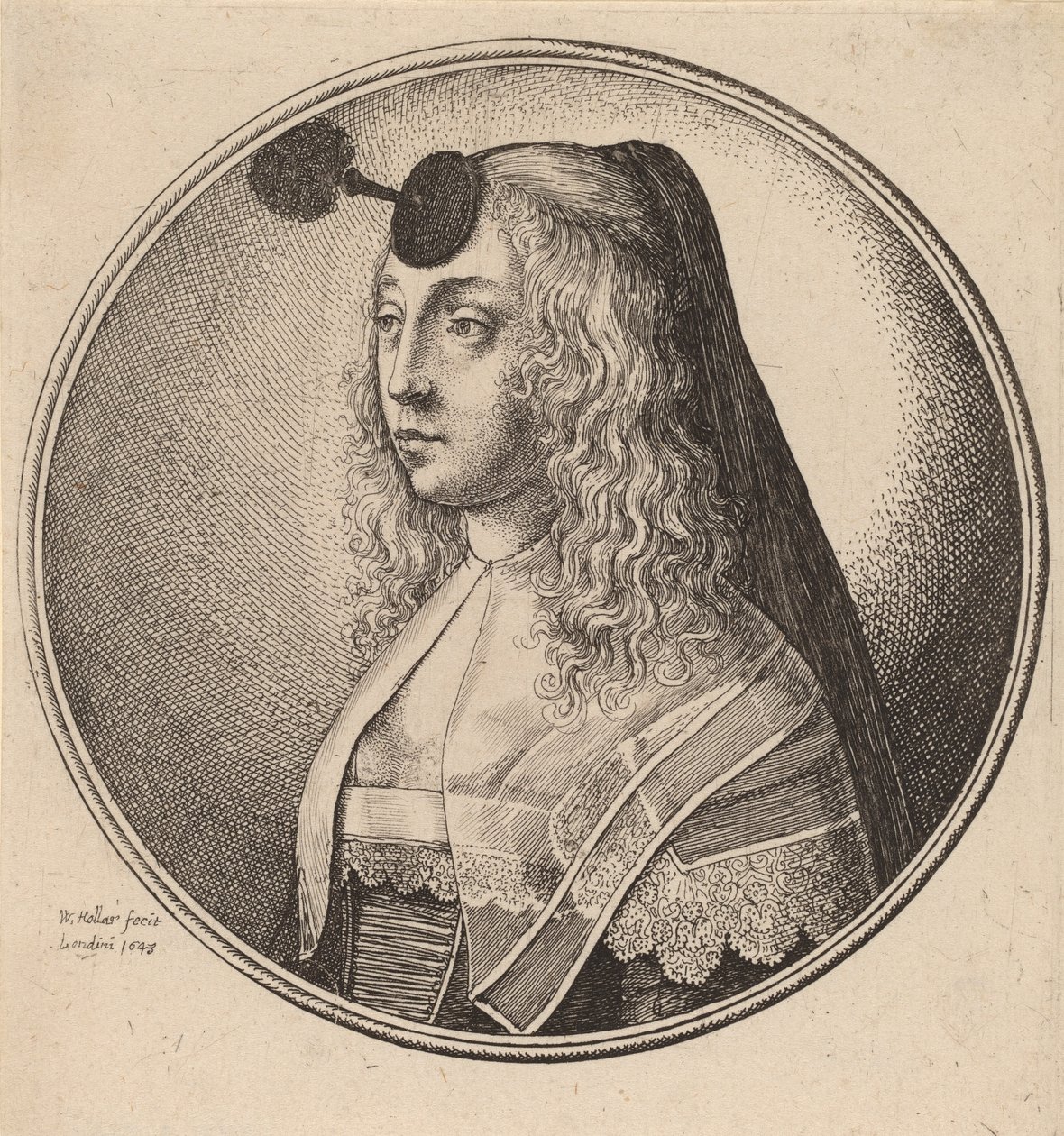 Woman of Antwerp, 1643 by Wenceslaus Hollar