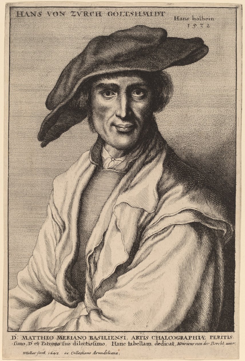 Hans von Zurch, Goldsmith by Wenceslaus Hollar after Hans Holbein the Younger