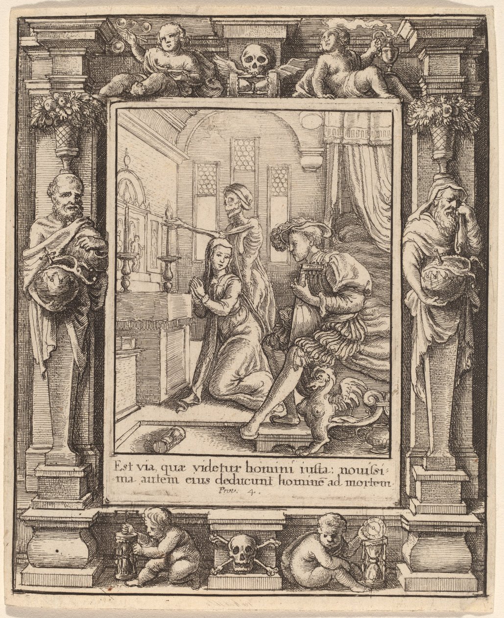Nun by Wenceslaus Hollar after Hans Holbein the Younger after Abraham van Diepenbeeck