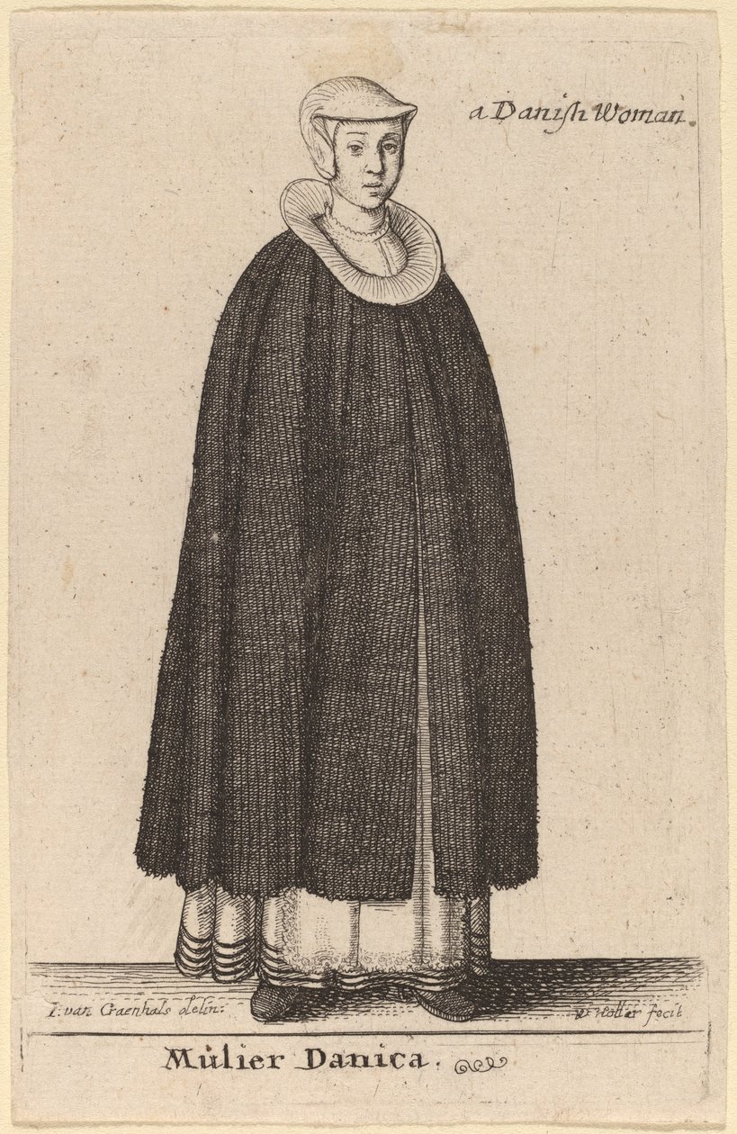 Mulier Danica by Wenceslaus Hollar after Hendrik J. van Craenhals